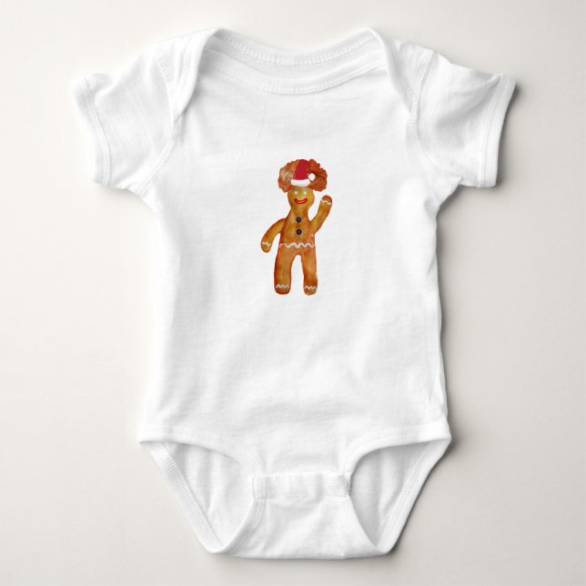 Gingerbread Man Santa  Baby BodysuitBaby Bodysuit (Front)