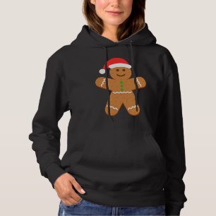 Gingerbread Man Santa Hat Christmas Cookie Matchin Hoodie
