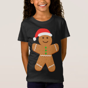 Gingerbread Man Santa Hat Christmas Cookie Matchin T-Shirt