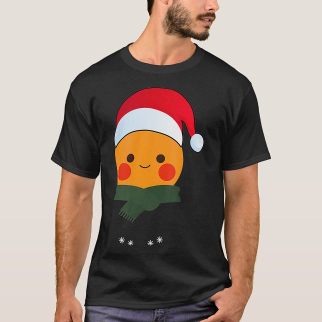 Gingerbread Man Santa Hat Costume Christmas Cookie T-Shirt (Front)