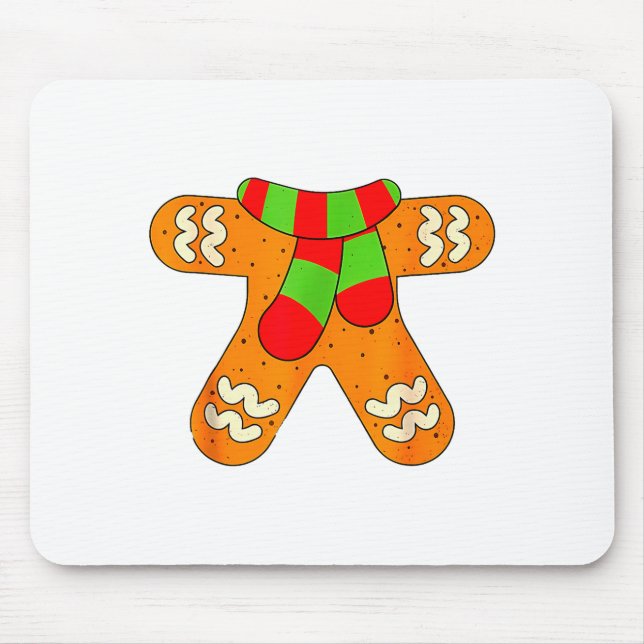 Gingerbread Man Shirt Adult Kids Men Women Cookie  Mouse Pad (Front)