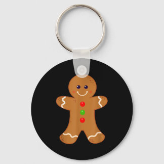 Gingerbread Man Shirt Christmas Cookie Baking Holi Key Ring