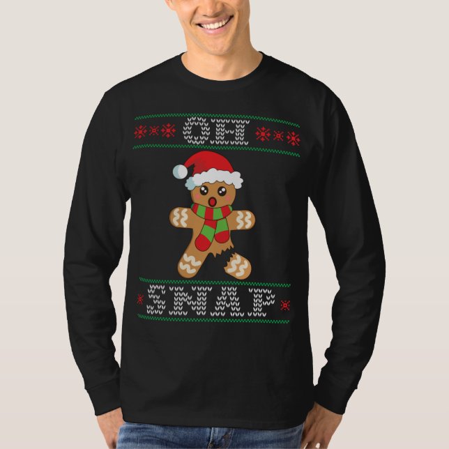 Gingerbread Man Shirt Gift Oh Snap Christmas Ugly (Front)