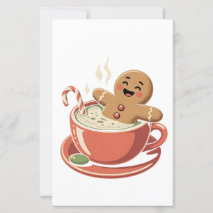 Gingerbread Man Taking a Matcha Bathub Christmas