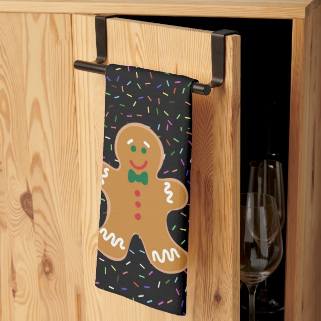 Gingerbread Man  Tea Towel (Thirds Fold)