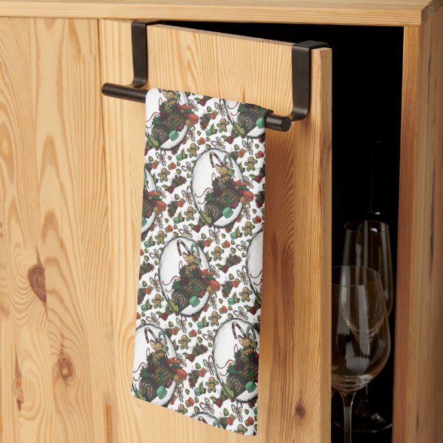 Gingerbread Man Tea Towel (Thirds Fold)