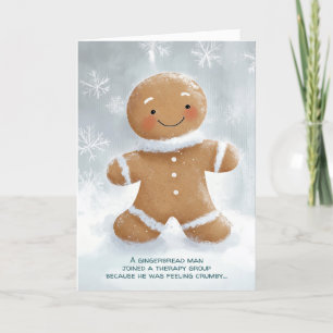 Gingerbread Man Therapy Christmas Card