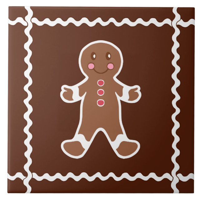 Gingerbread Man Trivet Tile (Front)