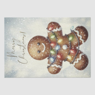 Gingerbread Man Winter Christmas Tissue Paper