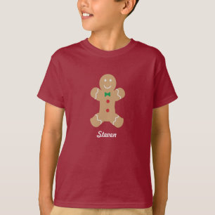 Gingerbread Man with Name T-Shirt