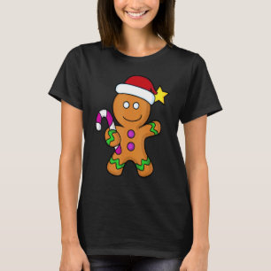 Gingerbread Man Woman House Christmas Cookie Bakin T-Shirt