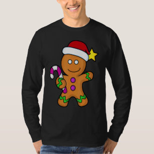 Gingerbread Man Woman House Christmas Cookie Bakin T-Shirt