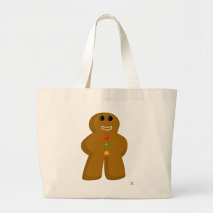 Gingerbread Meeple Game Fun Christmas Art Large Tote Bag