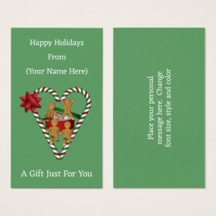Gingerbread Men Christmas Holiday Gift Tag