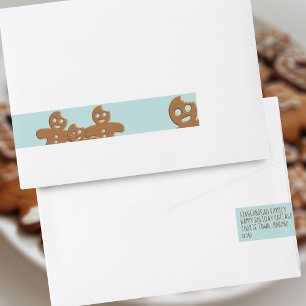 Gingerbread Men Christmas Return Address Labels