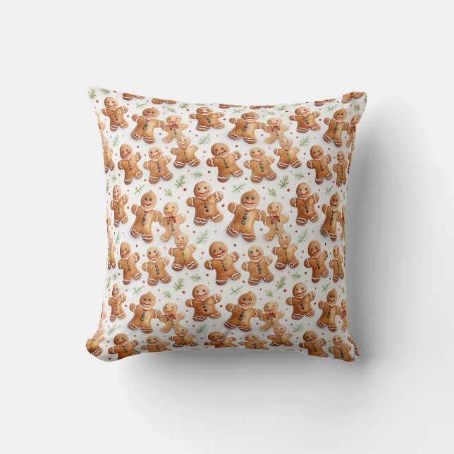 Gingerbread Men Fun Novelty All-Over Print Cushion (Front)