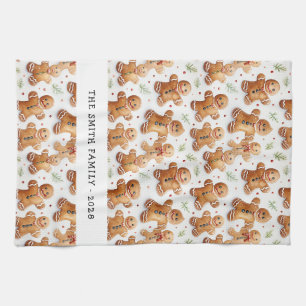 Gingerbread Men Fun Novelty All-Over Print Tea Towel