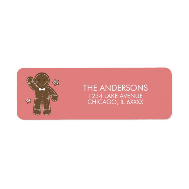 Gingerbread Men Holiday Address Label (Front)