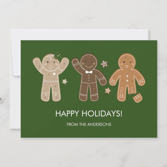 Gingerbread Men Holiday Card (Front)