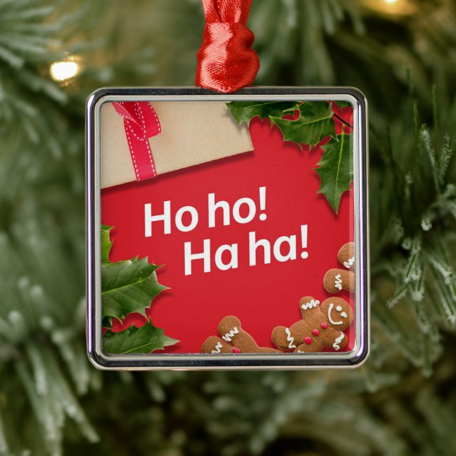 **GINGERBREAD MEN/HOLLY ** HO HO HA HA ORNAMENT (Tree)