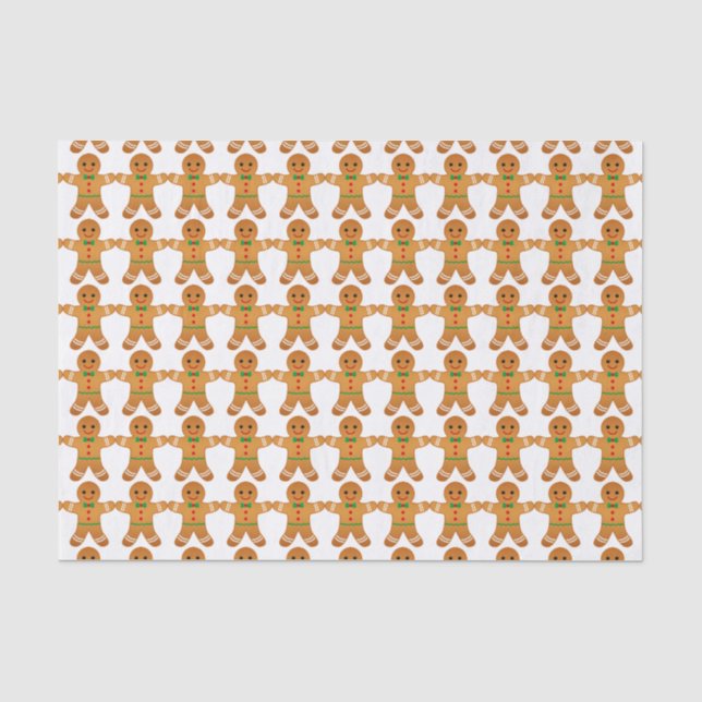 Gingerbread men pattern - Christmas Tissue Paper (Front)