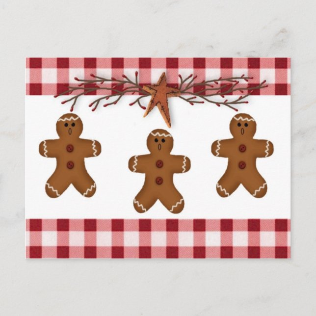 Gingerbread Men Recipe Card (Front)