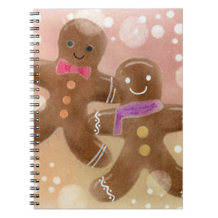 Gingerbread Men Spiral Photo Notebook