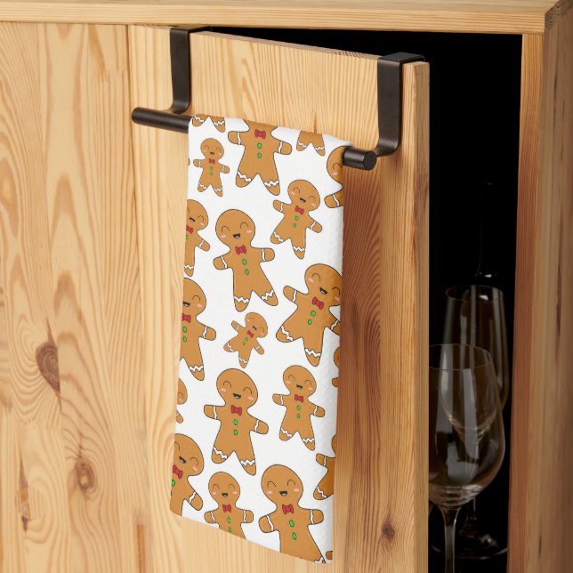 Gingerbread Men Tea Towel (Thirds Fold)