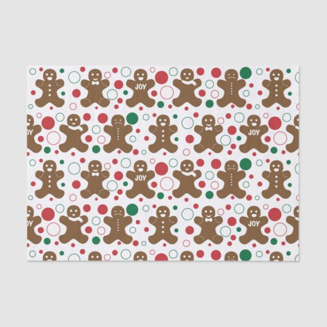 Gingerbread Men Tissue Paper (Front)