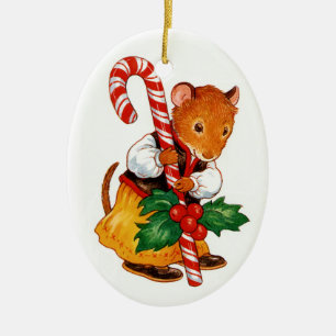 Gingerbread Mouse Ceramic Tree Decoration