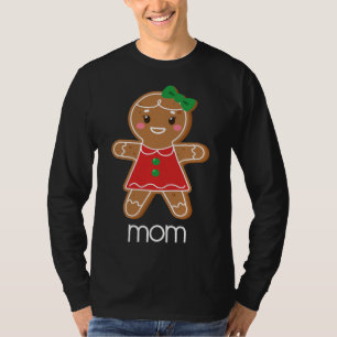 Gingerbread Mum Christmas Matching Pyjamas for Fam T-Shirt