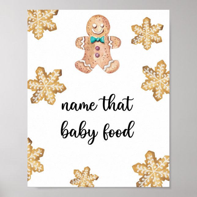 Gingerbread - name that baby food poster (Front)