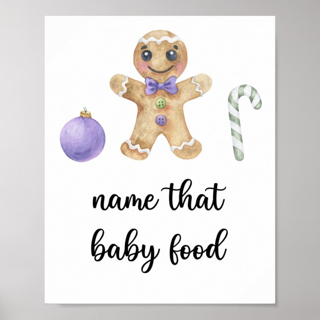 Gingerbread - name that baby food poster (Front)