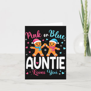 Gingerbread Nk Or Blue Auntie Loves You Christmas  Card