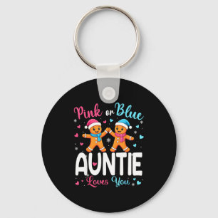 Gingerbread Nk Or Blue Auntie Loves You Christmas Key Ring