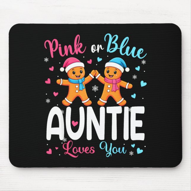 Gingerbread Nk Or Blue Auntie Loves You Christmas  Mouse Pad (Front)