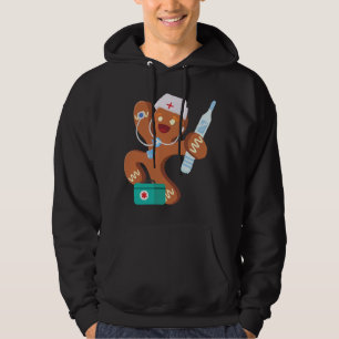 Gingerbread Nurse Christmas Cookies Baking Costume Hoodie