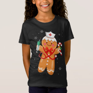 Gingerbread Nurse Christmas Cookies Baking Nursing T-Shirt
