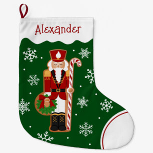 Gingerbread Nutcracker Soldier Large Christmas Sto Stocking