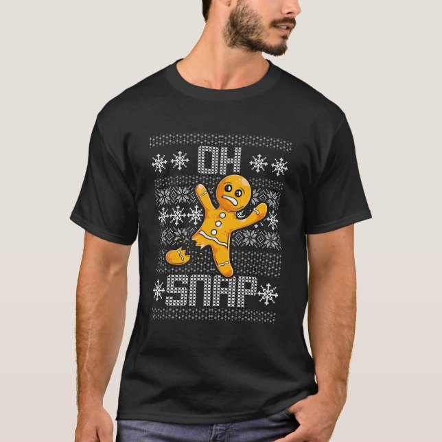 Gingerbread Oh Snap Apparel, Ugly Sweater Christma (Front)