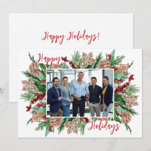 Gingerbread One Photo Corporate Holiday Card