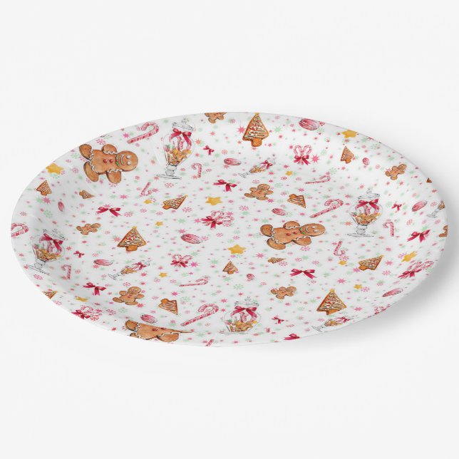 Gingerbread Paper Plate (Angled)