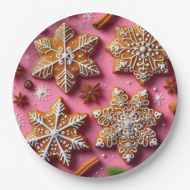 Gingerbread paper plates! plate (Front)