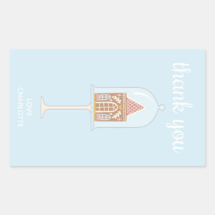Gingerbread Party Thank You Stickers