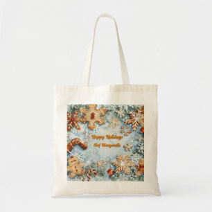 Gingerbread Personalised Chef Christmas Gift Tote Bag