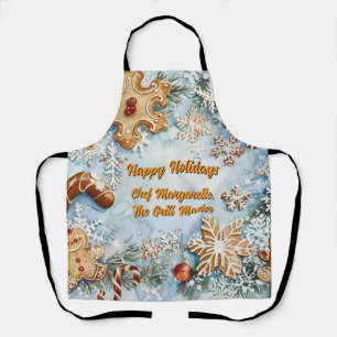 Gingerbread Personalised Grill Master Chef Holiday Apron