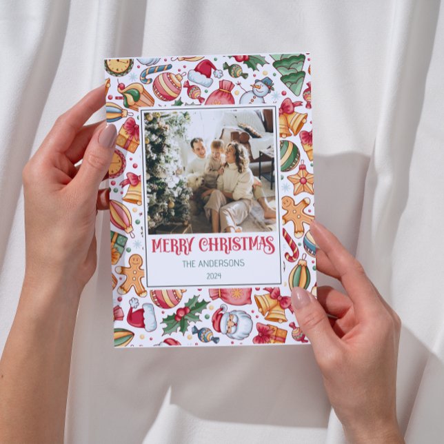 Gingerbread Personalised Merry Christmas Photo Holiday Card (Creator Uploaded)