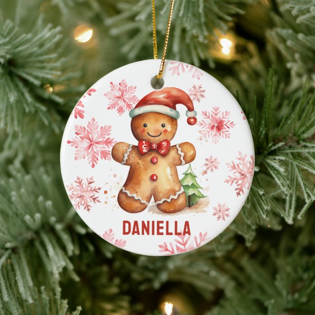 Gingerbread Personalised Tree Ornament (Tree)