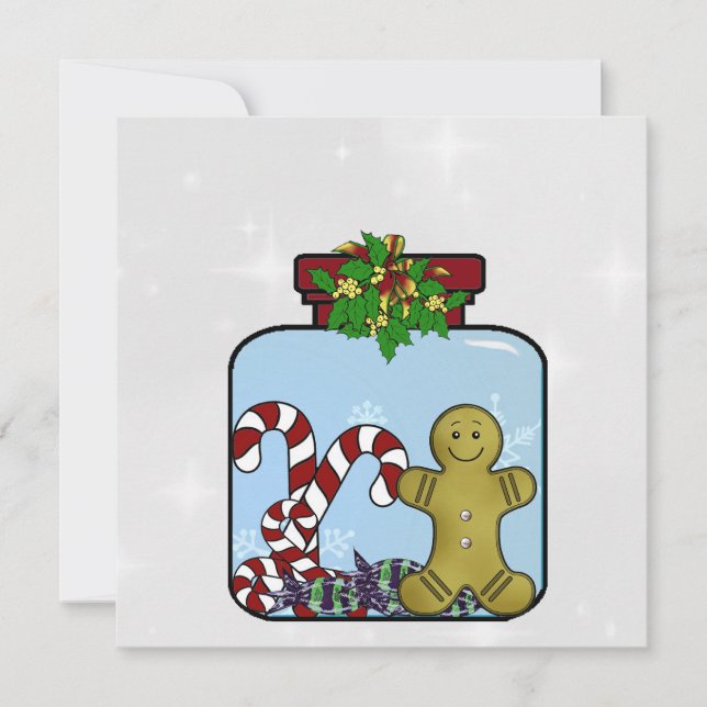 Gingerbread Personalized Christmas Card (Front)