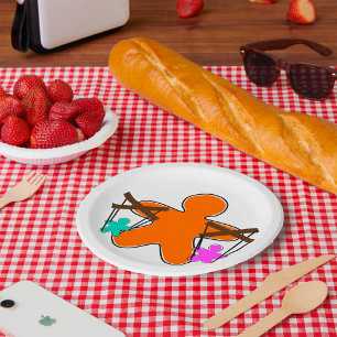 Gingerbread Puppet Master Controlling Characters Paper Plate